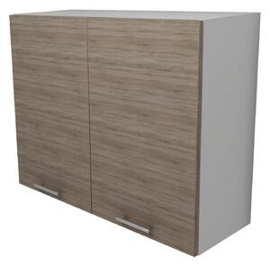 Corp haaus Lecce, 2 Usi, Stejar Sonoma Inchis/Alb, 80 x 30 x 65 cm