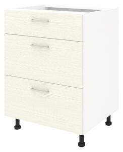 Corp haaus Lecce, 3 Sertare, Larice/Alb, 60 x 50 x 80 cm