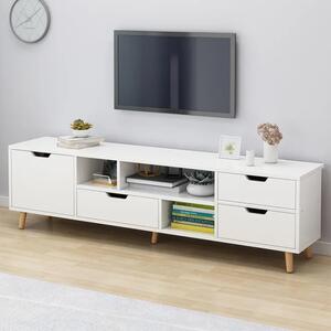 Dulap TV, depozitare multifuncțional, RT06, 140 x 30 x 40 cm, alb