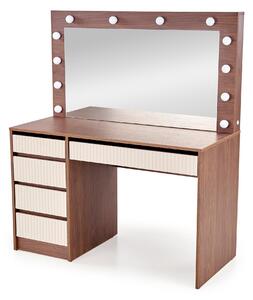 Măsuță de machiaj Houston Gaudium I, Nuc, Cașmir, PAL laminat, MDF, 75x120x55cm, 55 kg