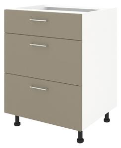 Corp haaus Lecce, 3 Sertare, Taupe/Alb, 60 x 50 x 80 cm
