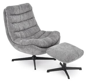 Fotoliu Houston 2134, Negru, Gri, Tapiterie, 94x75x88cm, 21.4 kg