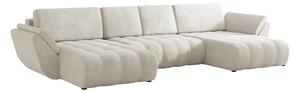 Colțar Circum I, Funcția de dormit, Spațiu de depozitare, 383x195x86cm, 183 kg, Picioare: Plastic, Lemn: Pin