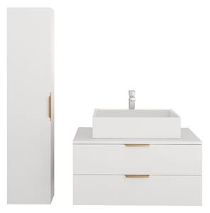 Set baie Comfivo Unitas III, Auriu, Alb, PAL laminat