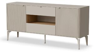 Bufet Etcamo 103, Stejar Cremona, Cașmir, MDF, PAL laminat, 75x160x40cm, 43.8 kg