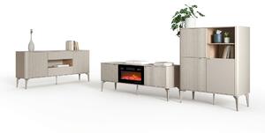 Set de living Etcamo 105, Stejar Cremona, Cașmir, PAL laminat, MDF
