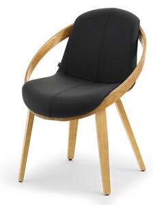 Scaun Lila K (negru + stejar). Promo -13%. 1111103