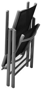 Scaun pliabil din aluminiu cu suport pentru picioare