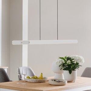 Schöner Wohnen Lampă suspendată LED ADRIANA ROUND, albă, lungime 160 cm, metal CCT, reglabil, Alb, Camera de zi / sufragerie, Aluminiu, Modern
