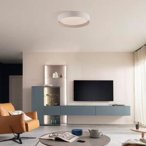 Schöner Wohnen Plafonieră LED TAVOLI, bej, Ø 39 cm, metal, CCT, dimabilă, reglabil, Bej, Camera de zi / sufragerie, Metal