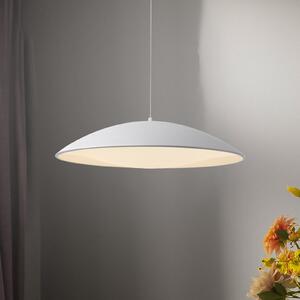 Schöner Wohnen Lampă suspendată LED LENTE, albă, Ø 50 cm, metal, Switchdim, reglabil, Alb, Camera de zi / sufragerie, Metal, Modern