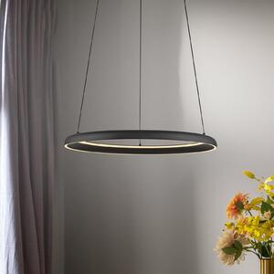 Schöner Wohnen Lampă suspendată LED QUILLO, negru, Ø 60 cm, metal, Switchdim, reglabil, Negru, Camera de zi / sufragerie, Aluminiu, Modern