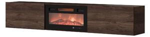 Comodă TV Donos III, Nuc, PAL laminat, 33x180x32cm, 28 kg
