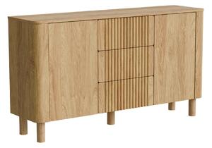 Comodă Houston 2168, Hickory stejar, MDF, PAL laminat, 85x150x40cm, 51.4 kg, Lemn: Fag