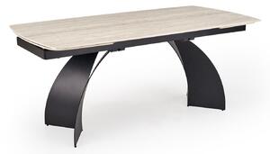Masă Houston 2177, Negru, Deschis Travertine, 76x90x180cm, 119 kg