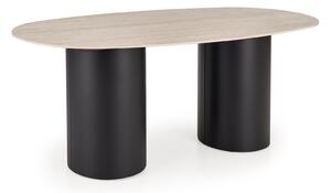 Masă Houston 2172, Deschis Travertine, Negru, 77x100x200cm, 88.5 kg