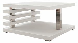 Măsuță de cafea Consortum, Mat alb, Metal, PAL laminat, 31x60x60cm, 21 kg