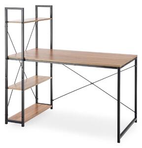 Birou Houston 1888, Stejar Sonoma, Negru, PAL laminat, Metal, 70x120x64cm, 17 kg