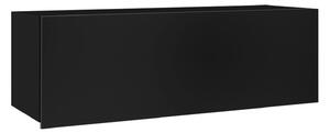 Dulap de perete Remus, Negru lucios, Negru, PAL laminat, 34x105x32cm, 15 kg