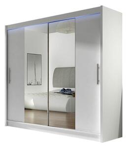 Dulap Closico Pallor II, Alb, 215x180x58cm, 147 kg, Uși dulap: Glisante, Numărul de rafturi: 5, Numărul de rafturi: 5