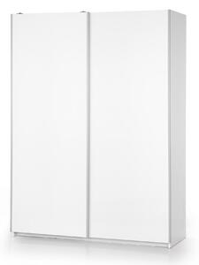 Dulap Cirveso 110, Alb lucios, Alb, 210x153x58cm, 126.7 kg, Uși dulap: Glisante, Numărul de rafturi: 5, Numărul de rafturi: 5