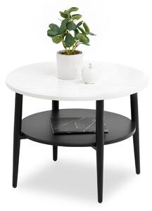 Măsuță de cafea Randolf S (lemn alb + negru). Promo -13%. 1111688