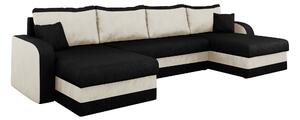 Colțar Comfivo Melissa IV, Funcția de dormit, Spațiu de depozitare, 304x140x80cm, 140.5 kg, Picioare: Plastic
