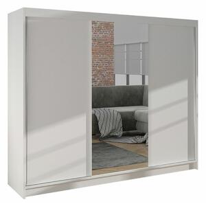 Dulap Closico Durion I, Alb, 215x200x58cm, 169 kg, Uși dulap: Glisante, Numărul de rafturi: 9, Numărul de rafturi: 9