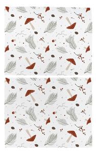 Suporturi pentru farfurii 2 buc. din material textil 35x47 cm Toadstools – Butter Kings