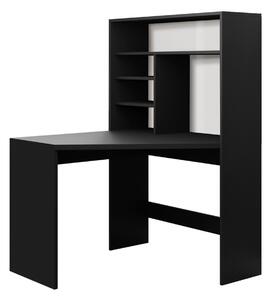 Birou de colt Claral, Negru, PAL laminat, 75x101x96cm, 49 kg