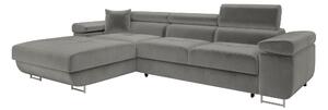 Colțar Comfivo Vinetum II, Funcția de dormit, Spațiu de depozitare, 280x170x70cm, 140 kg, Picioare: Plastic, Metal