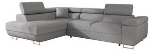 Colțar Comfivo Vinetum, Funcția de dormit, Spațiu de depozitare, 274x203x70cm, 141 kg, Picioare: Plastic, Metal