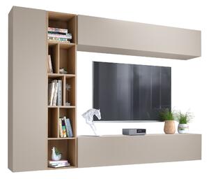 Set de living Comfivo Natura, Stejar artizan, Cașmir, PAL laminat, 160x224x33cm, 99 kg
