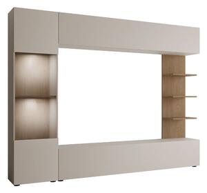 Set de living Comfivo Animus, Stejar, Cașmir, PAL laminat, 187x250x30cm, 92 kg