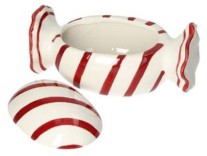 Recipient ceramic Swirly red