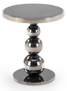 Măsuță laterală Houston 1904, Argint, Negru, Metal, 46cm, 7 kg