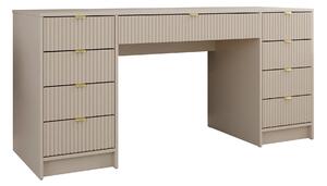 Birou Comfivo Papilio I, Bej, PAL laminat, MDF, 76x154x55cm, 51 kg