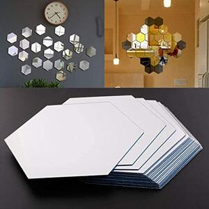 Oglinda Decorative Acrilica Design Hexagon Silver XL Size 1 bucata