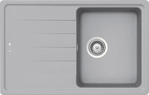 Chiuvetă bucătărie cristalite cu o cuvă Schock Element D-100S 78x50 cm, cu picurător, reversibilă, Croma