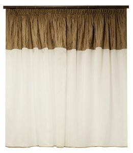 Perdea Velaria ploita ivoire cu tafta, 240x145 cm