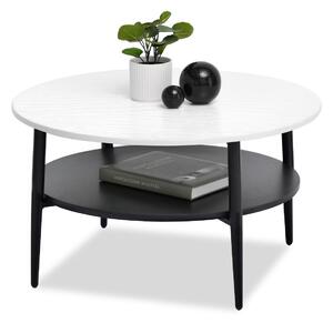 Măsuță de cafea Randolf Xl (alb + negru). Promo -10%. 1111697
