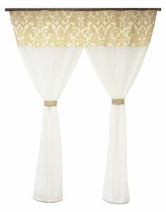 Perdea Velaria in ivoire cu tafta baroc bej, 135x185 cm