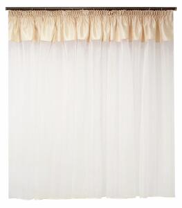 Perdea Velaria organza ivoire cu tafta romburi, 350x170 cm