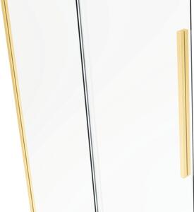 Ușă duș culisantă Belform Fortuna 120x195 cm, sticlă securizată transparentă, profil auriu