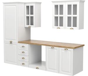 Set mobilier bucătărie Maria L 240 cm decor alb