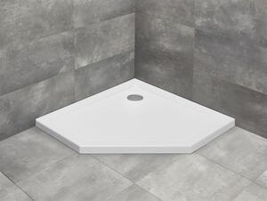 Cădiță de duș pentagonală Radaway Doros PT Compact 90x90x5 cm acril alb SDRPT9090-01