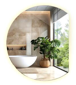 Oglindomat.ro Oglindă cu cerc trunchiat modern cu iluminat led Oglindă cu cerc trunchiat modern cu iluminat led 63x70 cm lsr-63x70-00000000