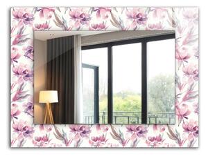 Oglindomat.ro Oglinda rama cu imprimeu Oglinda rama cu imprimeu Motive florale mov lpp-00011432
