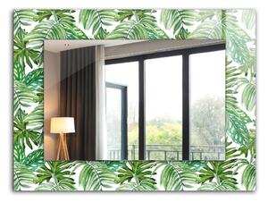 Oglindomat.ro Oglinda rama cu imprimeu Oglinda rama cu imprimeu Frunze tropicale verzi lpp-00012048