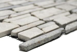 Mozaic marmură MOS Brick 230 Uni gri 30,5x30,5 cm